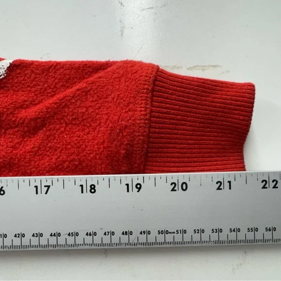 Faherty XS Red Graphic Ski Waikiki Sweatshirt Pullover Crewneck Cotton Blend - Picture 7 of 11